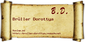 Brüller Dorottya névjegykártya
