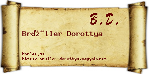 Brüller Dorottya névjegykártya